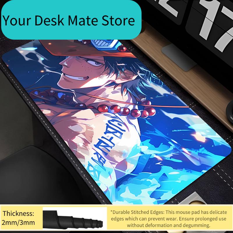 Mouse Pad One Piece Ace Gamers Computer Extended PC Mousepad Laptop Desk Mouse Mat Gaming Keyboard Rubber Durable Carpet