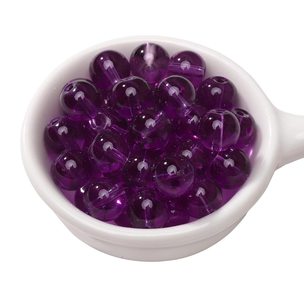 20-50Pcs High Transparency Glass Beads Loose Spacer Beads for Jewelry Making DIY Bracelet Necklace