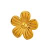 Hip Hop Personality Stainless Steel 18K Gold-plated Flower Rings for Women Simple Fashion Party Finger Jewelry Accessories Gifts