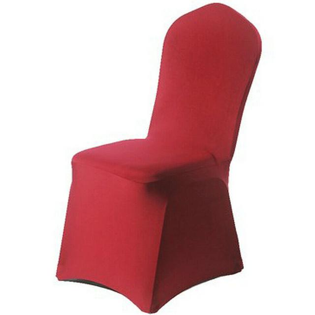 Solid Color Chair Cover Spandex Slip Cover Stretch Wedding Banquet Party Reataurant Banquet Hotel Dining Chair Covers