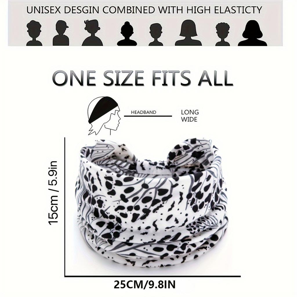 Women Fashion Wide Edge Leopard Print Headbands Vintage Elastic Knot Turban Headwear Soft Yoga Bandana Hair Styling Accessories