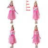 Super Mario Bros Kids Princess Peach Cosplay Costume For Halloween And Stage Performances