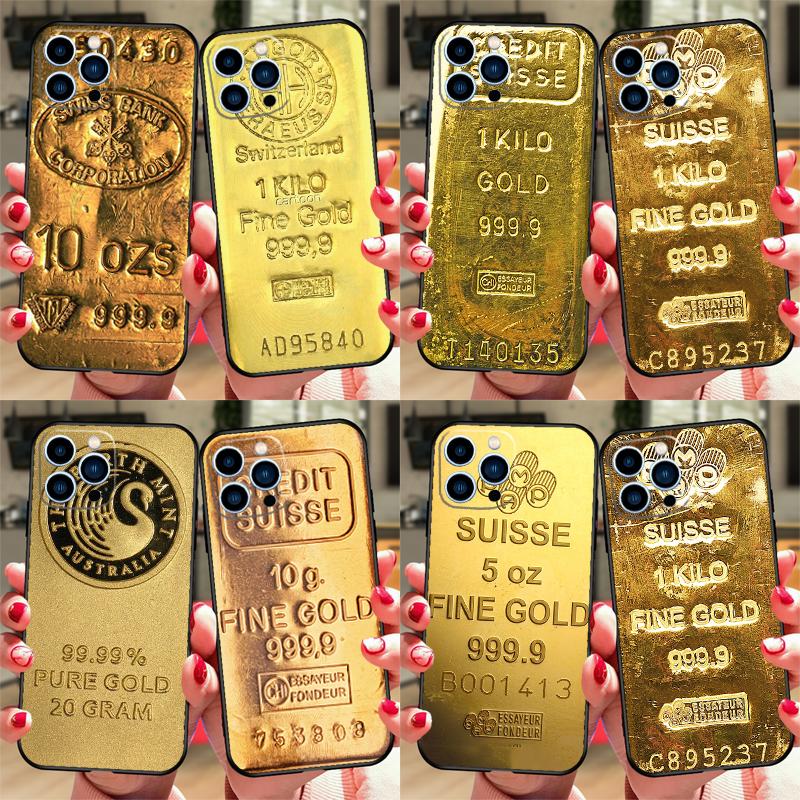 Switzerland Fine Gold Case For Samsung Galaxy S21 S22 S23 S24 S25 Ultra S9 S10 S25 Plus S25 FE S20 FE Phone Cover