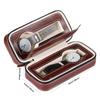 Delesys 2/3/4/8 Slots Embedded Portable Travel Storage Bag For Watch/Daily Necessities Storage Box Leather Zipper Watch Box