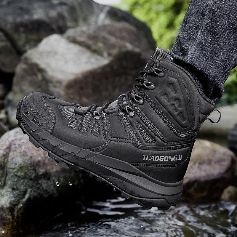 Large Size Tactical Combat and Hiking Desert Boots for Outdoor Mountaineering and Field Training