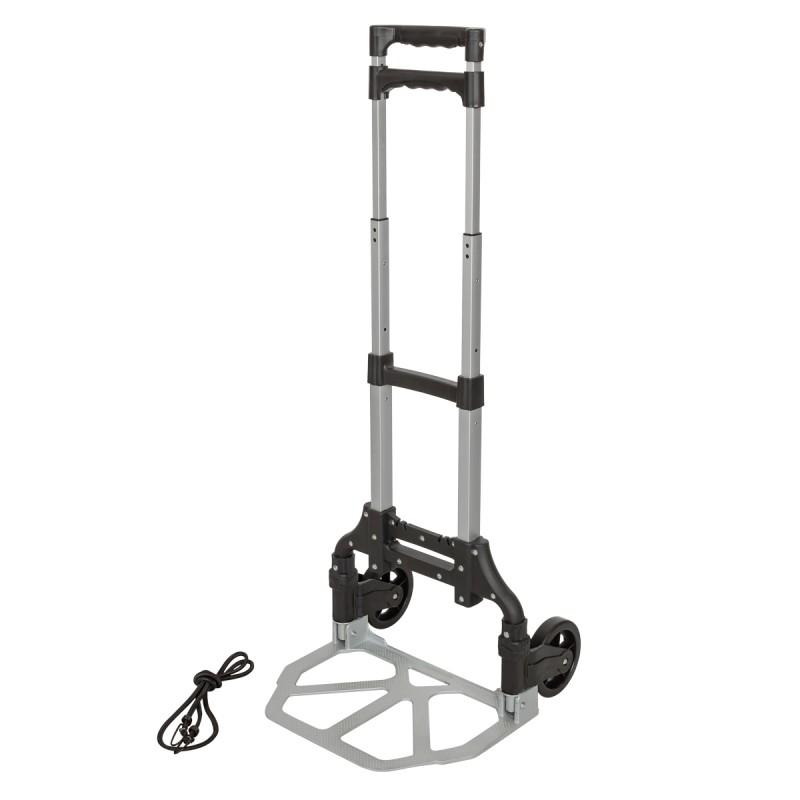 Foldable manual transport trolley 80kg platform