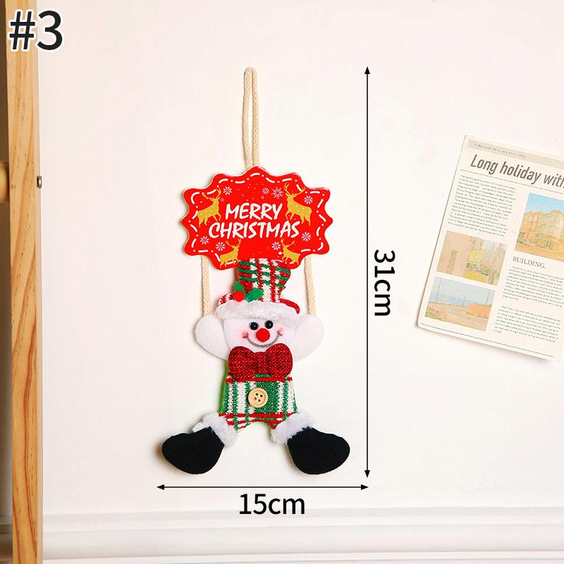 Hanging Christmas Decoraitons Home Wall Decoraitons New Year 2025 Room Decor Santa Claus Ornament for Home Navidad