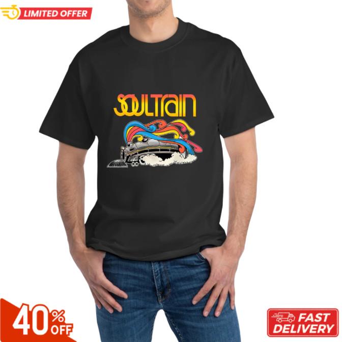 Men s Retro Soul Train Graphic T-Shirt - Black Casual Short Sleeve Cotton Tee wi Unisex T-Shirt XXXXL