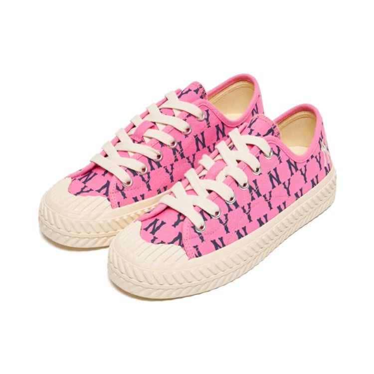 MLB Playball Canvas Casual Low Top Skateboard Shoes Unisex Pink 3ACVVC31N-50PKD