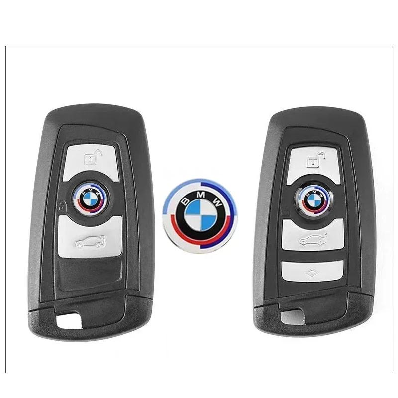 Car Remote Key Logo Radio Button Sticker Accessories For BMW 50th Kith F30 F10 E90 E46 E60 E70 E39 E36 E87 X7 E92 E91 E28 X3 X1
