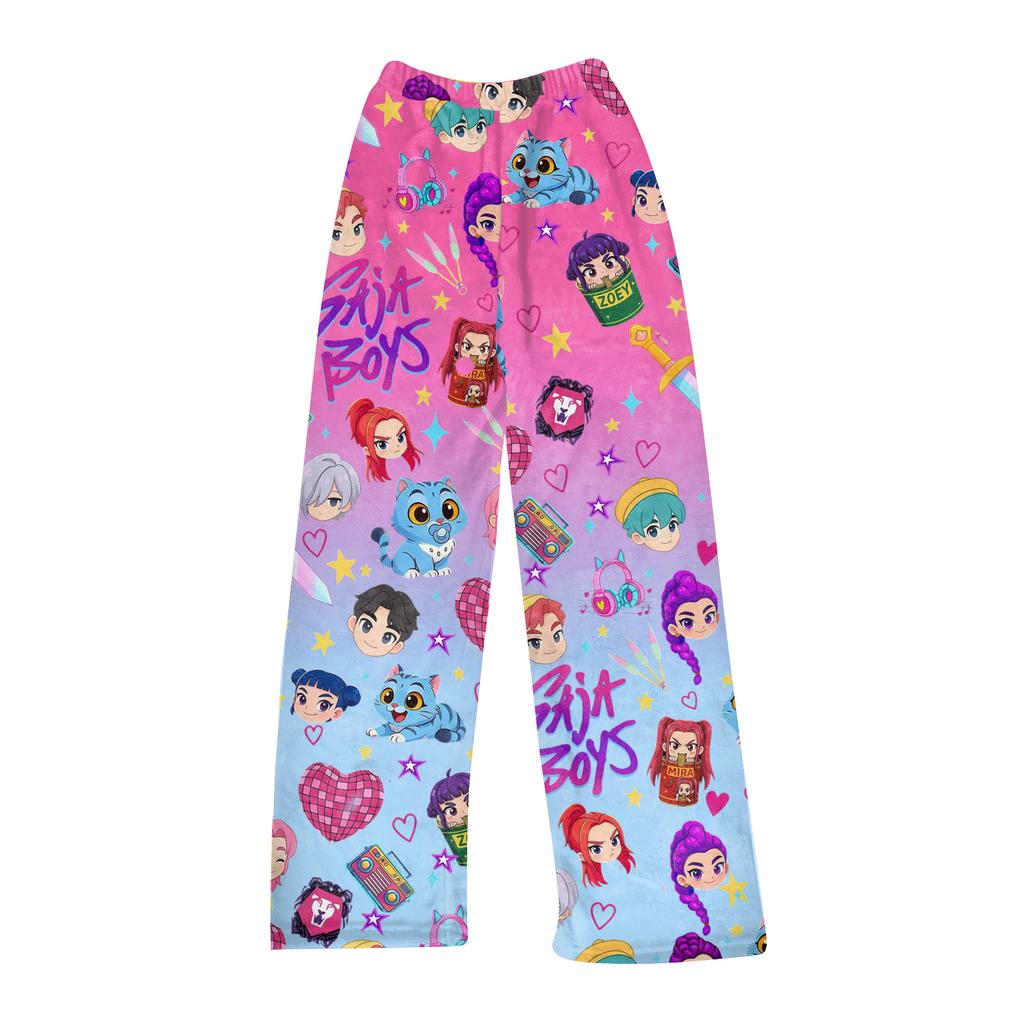 Children's Winter Pants Full Length Long Christmas Printed Pants