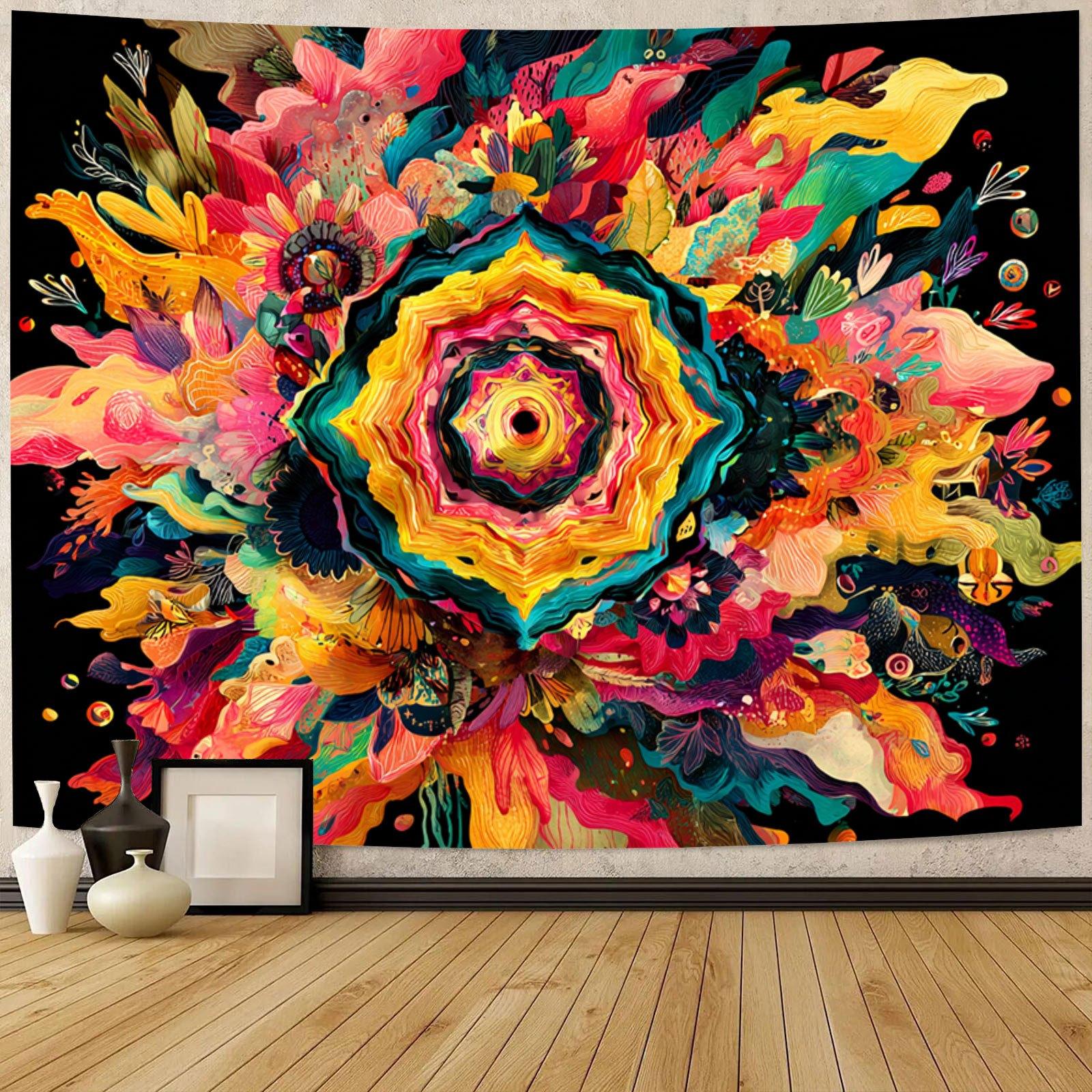 

Breathtaking color vortex Digital printing polyester wall hanging tapestry decorative Living room bedrooms background gift 74x94cm(29x37in)