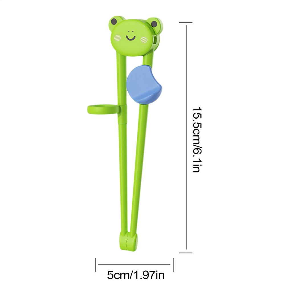 Cute Animal Learning Chopsticks for Children Cartoon Elementary Chopsticks Food Grade Training Chopsticks for 2-6 Year Old Baby зелёный