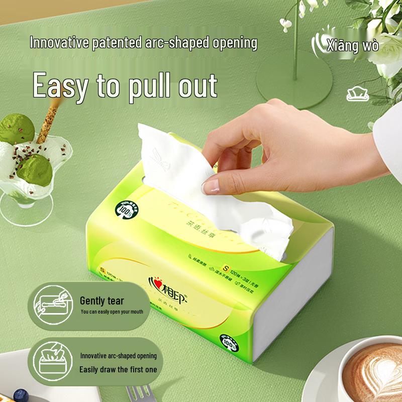 Herz-Serie Tee-Flüstern Weichpackung Gesichts-Taschentücher