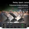 HuiDu BS-G20 Wireless Conference Microphone System: 1-to-2/4 Setup for Professional Stage and Training Environments