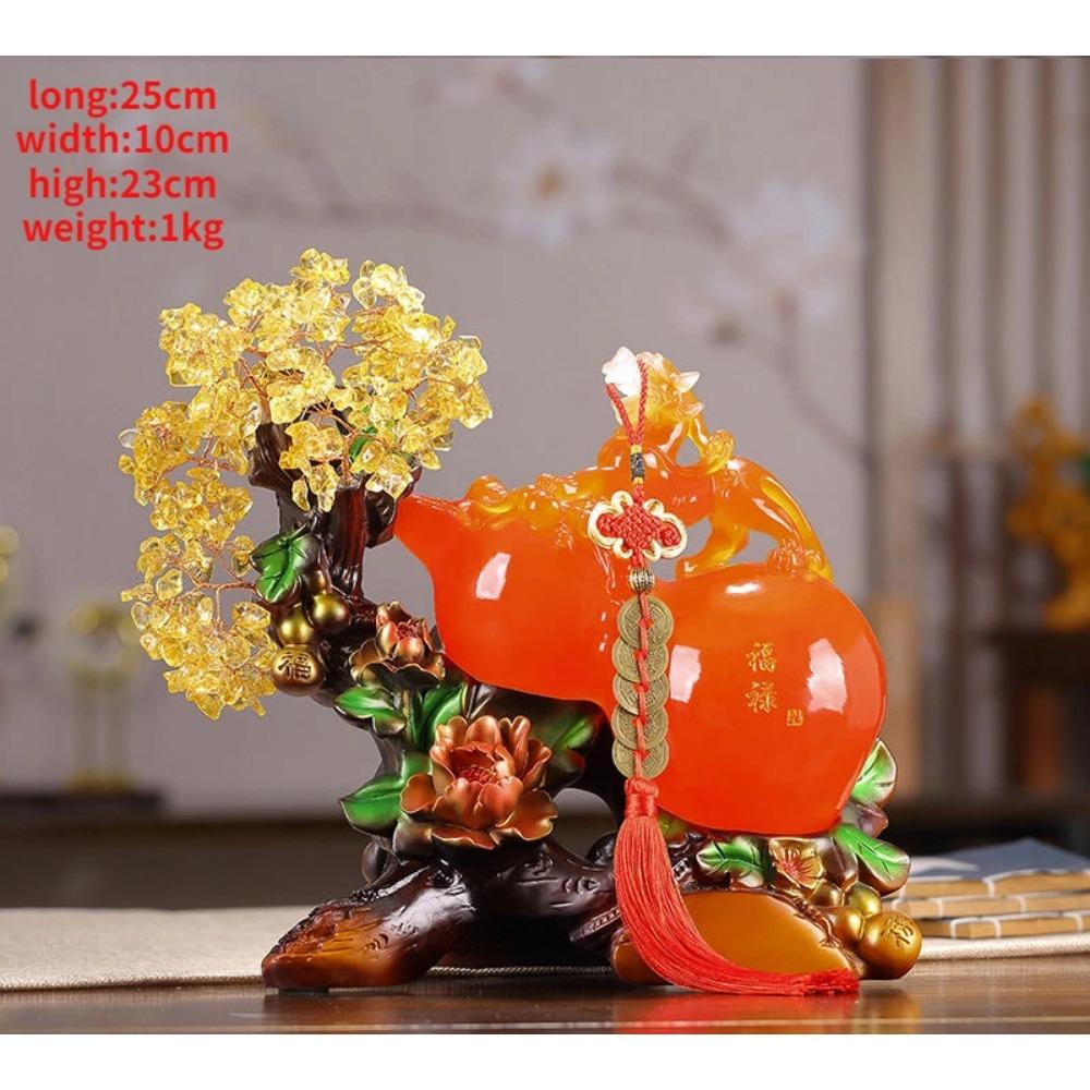 Fortune Gourd Brave Crystal Ornaments Crafts Home Office Living Room Wine Cooler Furnishings Decor