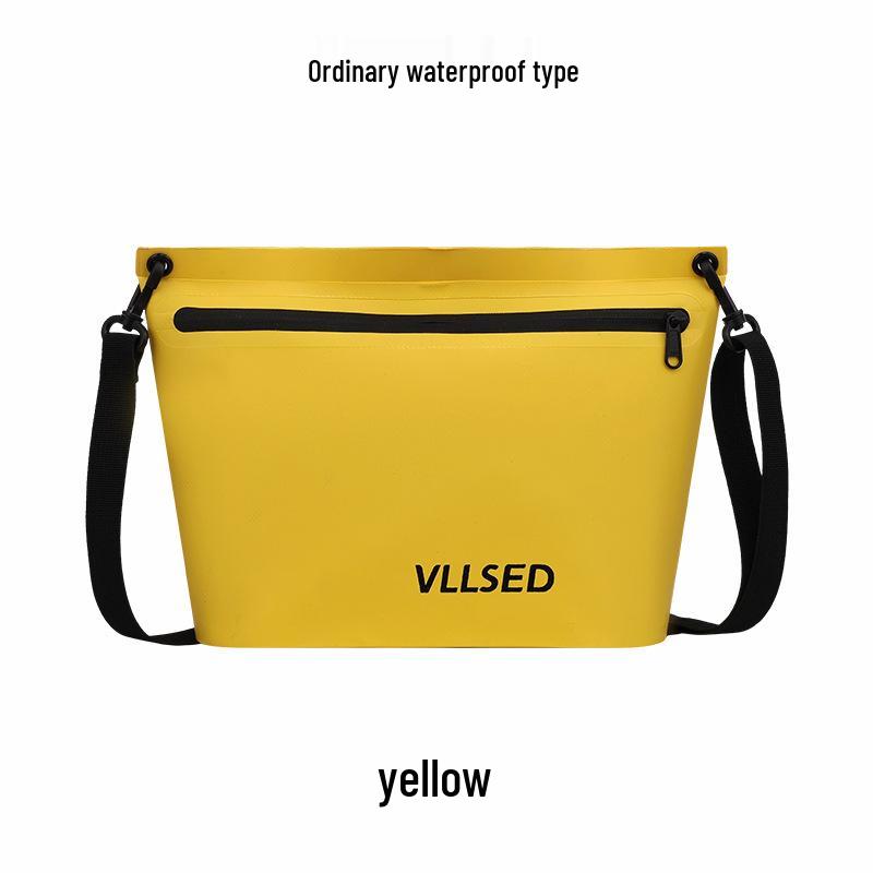 Waterproof PVC Beach & Swim Bag with Water-Repellent Zipper - Portable Outdoor Handbag
