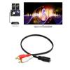 2RCA to 3.5mm AUXs Cable, 3.5mm Female to 2RCA 2Male Headphone Adapter Y Splitter Stereo Sound Cord for Tablets