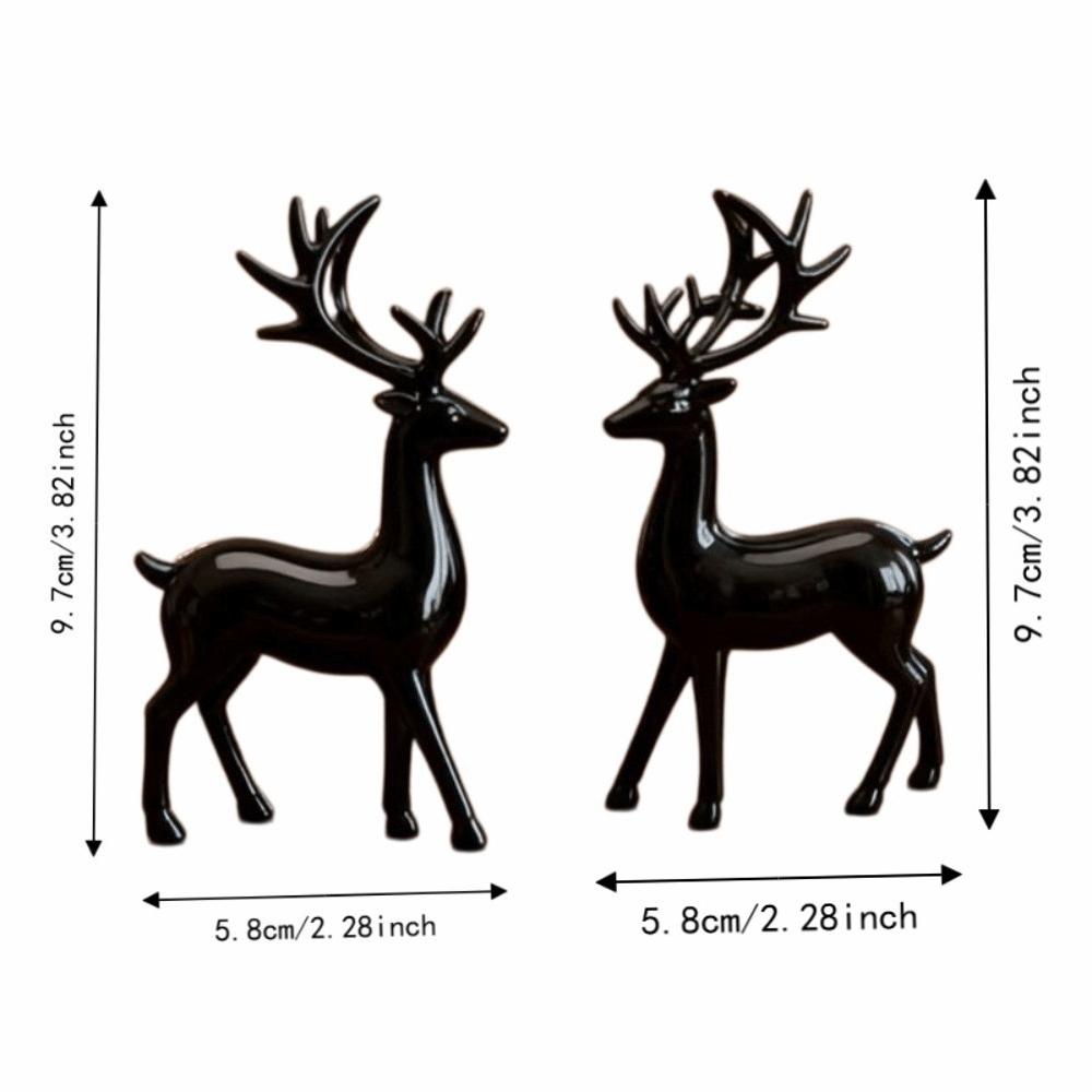 Sitting/Standing Position Deer Desktop Ornament Creative Christmas Deer Statue Office Desktop