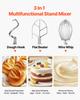 SucceBuy 10L Commercial Food Mixer 3 Speeds Adjustable 110/178/390 RPM Stainless Steel Bowl Dough Hooks Whisk Beater Premium