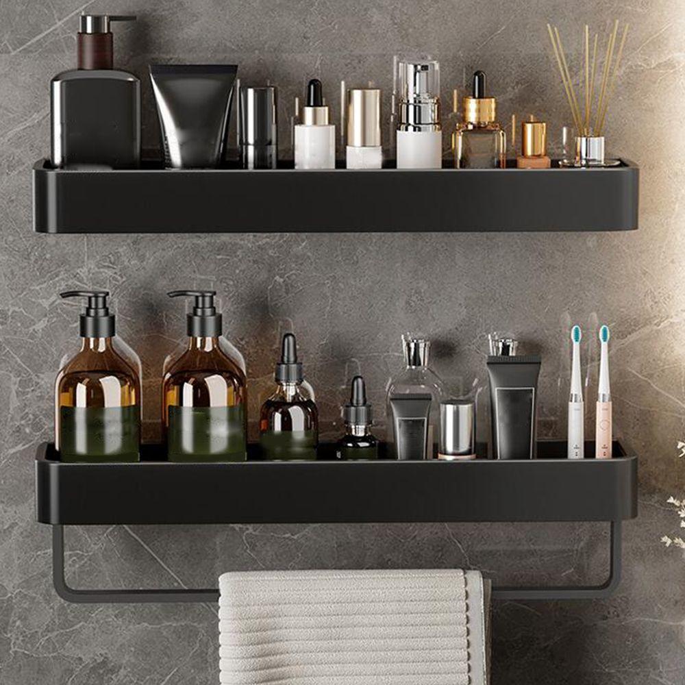

Новая черная настенная полка для хранения полотенец, держатель для ванны, вешалка для душа