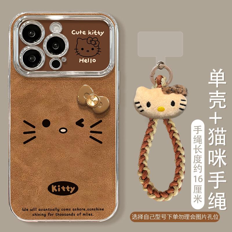 Cat Bow Doll Lanyard Suitable for Apple 11 Mobile Phone Case Iphone11 Bracket 11 Large Window 11 Silicone