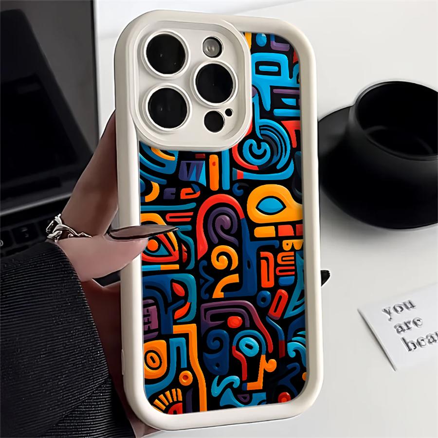 Phone Cover Case for iPhone 17 Pro Max 13 16 11 14 12 Pro 15 Plus 17e Air Colorful Pattern