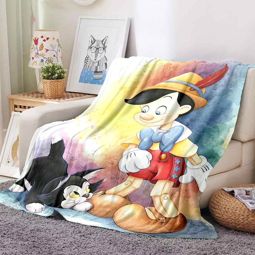 1Pc Pinocchio'S Whimsical Adventure Blanket Soft And Comfortable Casual Warm Camping Travel Christmas Halloween Xmas Gift M92411