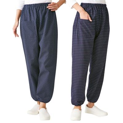 Kurume Weberei Monpe niedlich stilvoll Zimmerhose Alltagskleidung Hauskleidung Baumwolle Baumwolle Arare mit Taschen hergestellt in Japan komplett elastischer Bund elastischer Saum