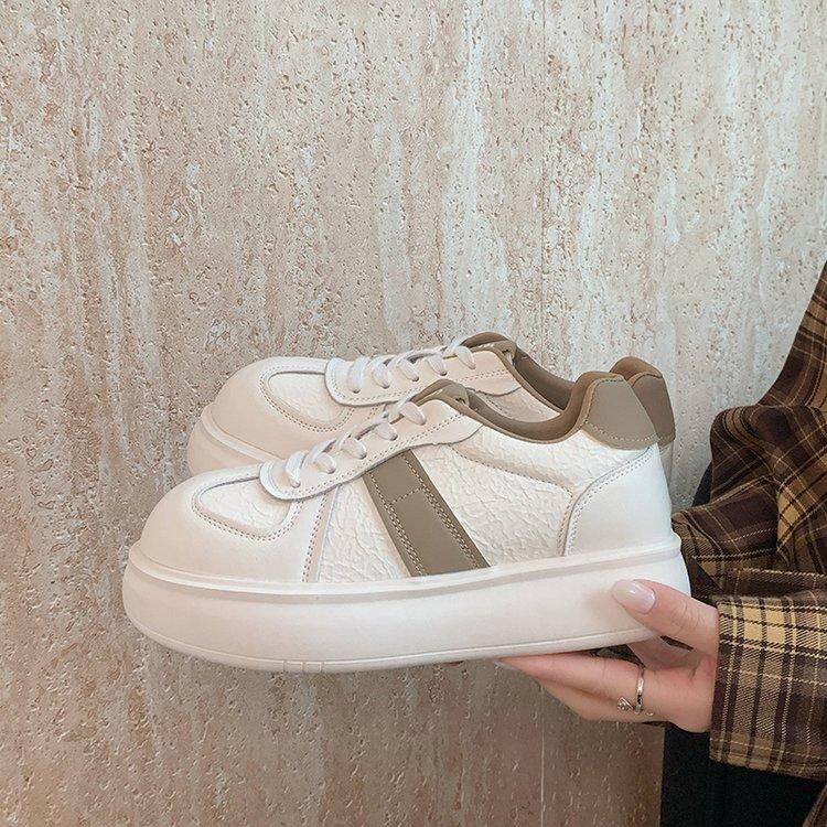 

Маленькие белые туфли женские туфли платформа весна новая кукольная голова универсальные повседневные спортивные кеды 40 хаки