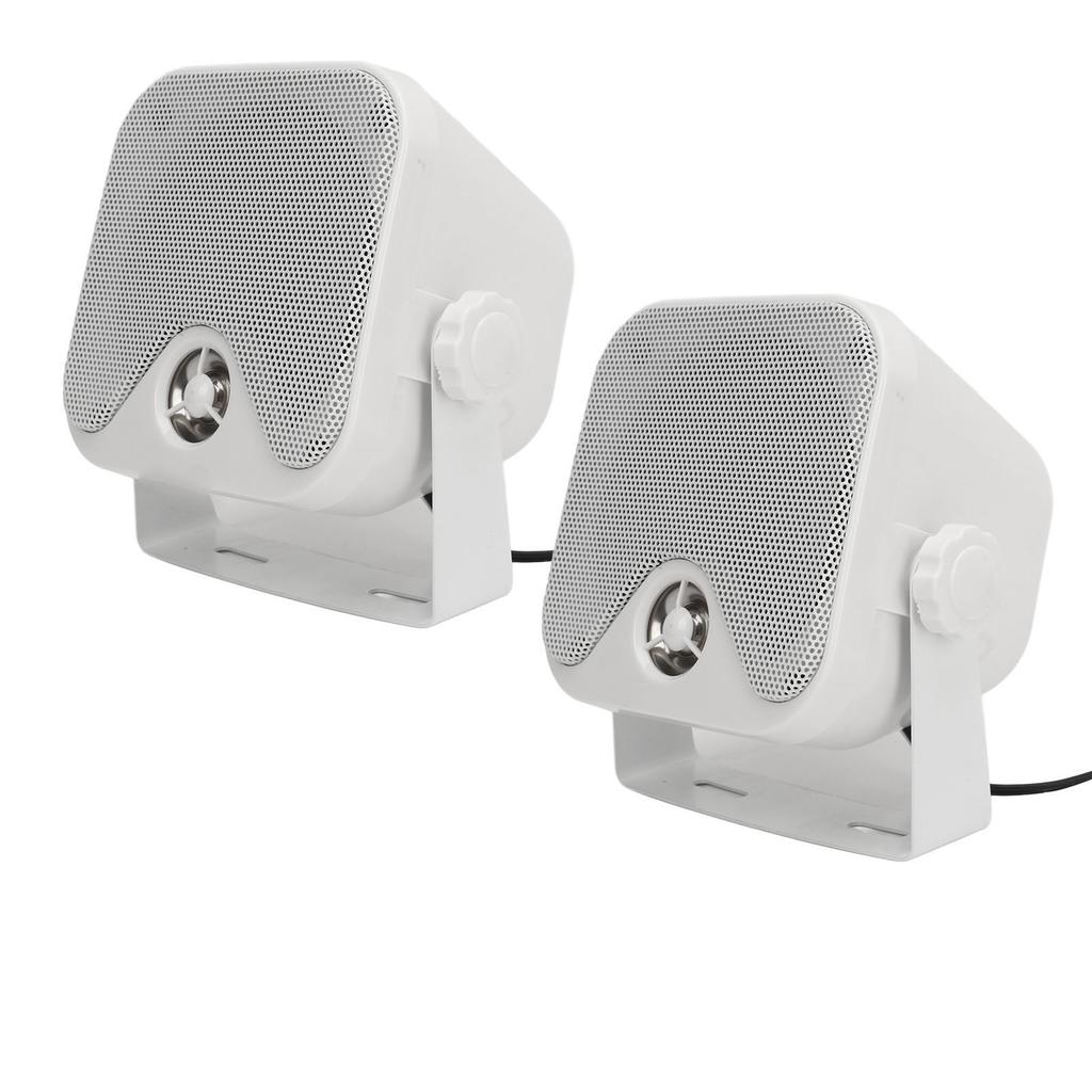 1 Pair 4in Marine Box Speakers 100W Heavy Duty Waterproof Outdoor Sound System for ATV UTV Tractor Truck