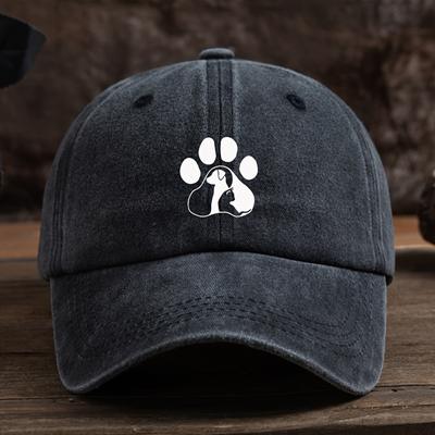Men's Fun Dog Claw Cat Printed Baseball Hat, Fashionable and Versatile Duck Billed Hat