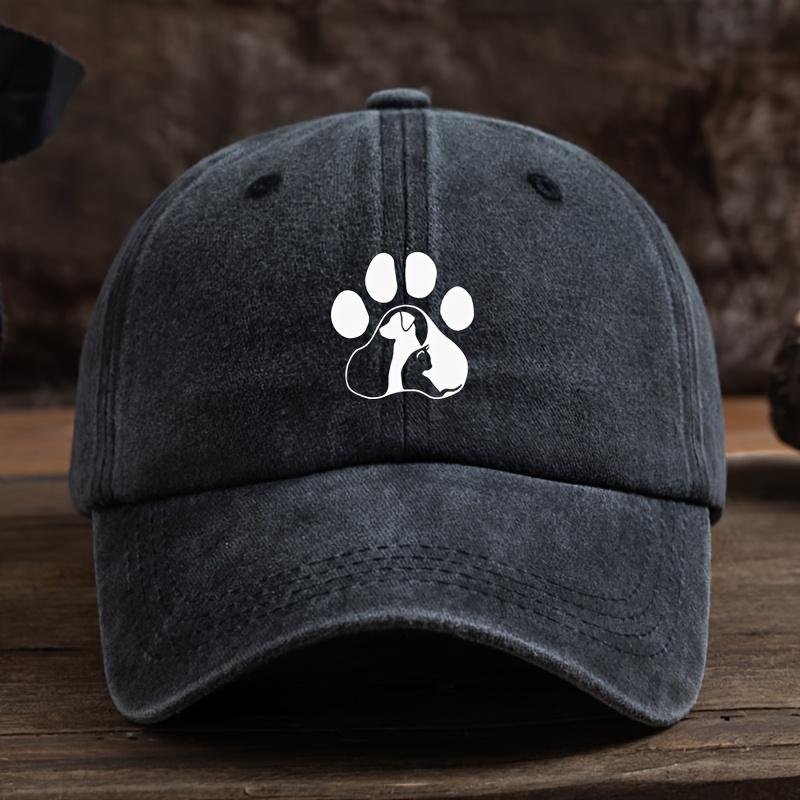 Men's Fun Dog Claw Cat Printed Baseball Hat, Fashionable and Versatile Duck billed Hat