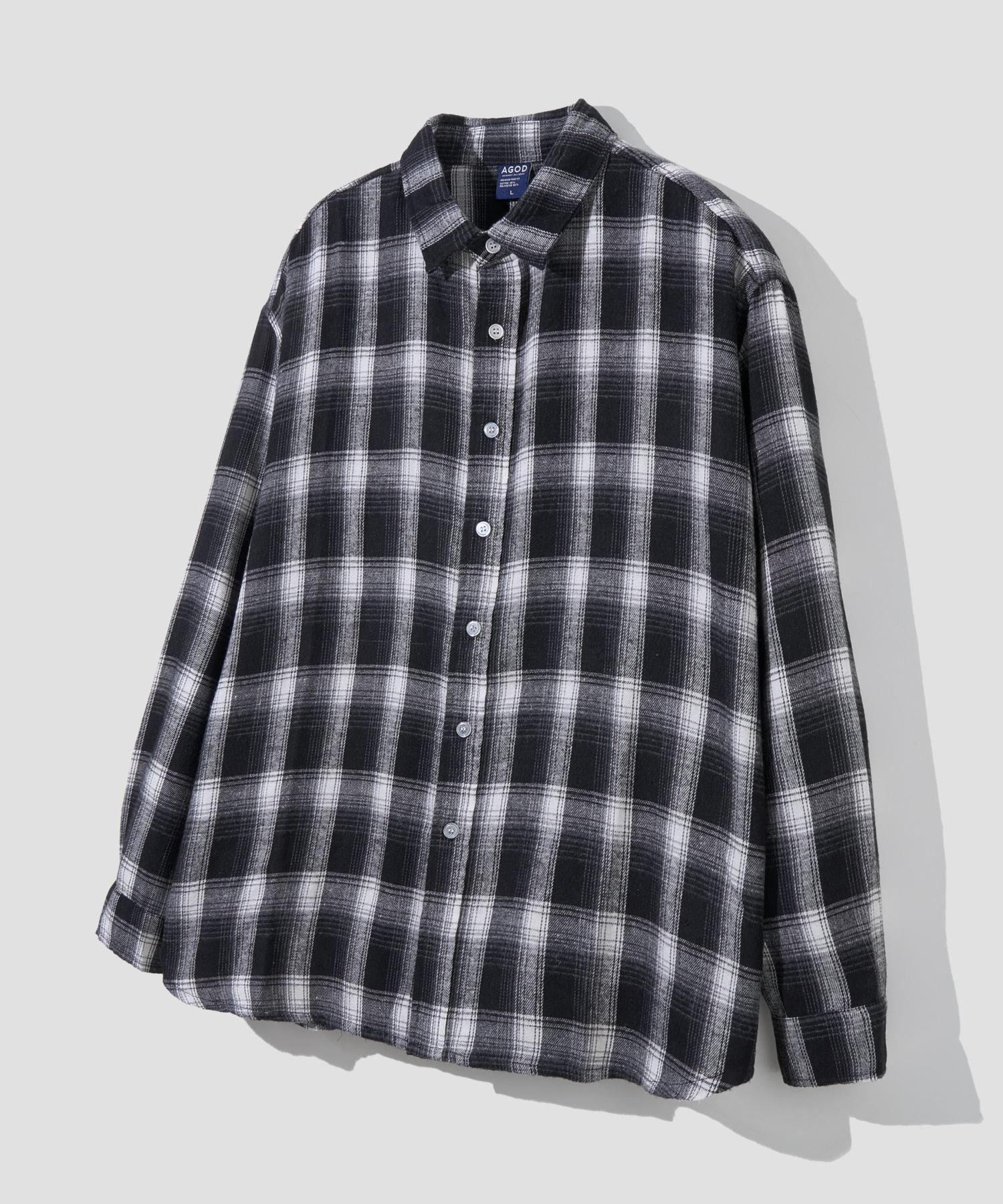 Age O.D. Oversized Flannel Check Shirt [Black] Black/S