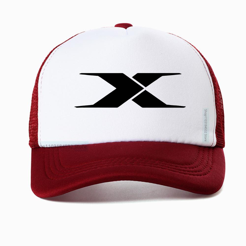 Unisex sommar X-bokstavstryckt basebollkeps trendig avslappnad sportnät truckerhattar Andningsbar justerbar snapback-kepsar