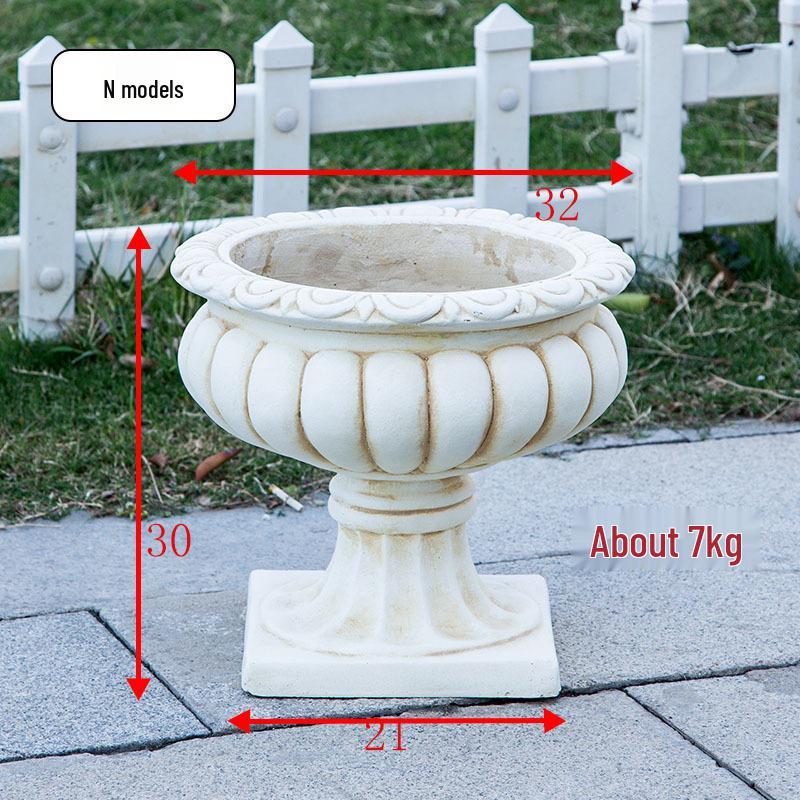 European Retro Roman Column Flower Pot