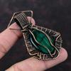 Green Fire Labradorite Gemstone Pendant Copper Wire Wrapped Pendant Handmade Copper Jewelry Latest Design Pendant Wire Wrap Jewelry For Gift