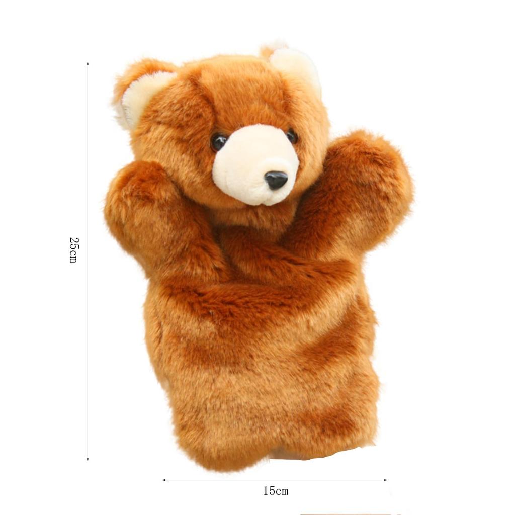 Hand Puppet, Plush Doll, Hand Puppet, Animal, Plush Toy, Hand Dancing, Animal Finger Puppet, Ventriloquism, Kids Prop (Bear)