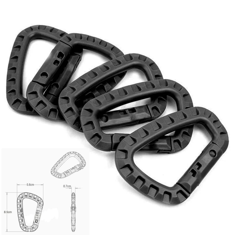 

5PCS Mountaineering Chain Keychain Outdoor Backpack Mountaineering Hook Camping Mountaineering Equipment EDC Multi Tool чёрный