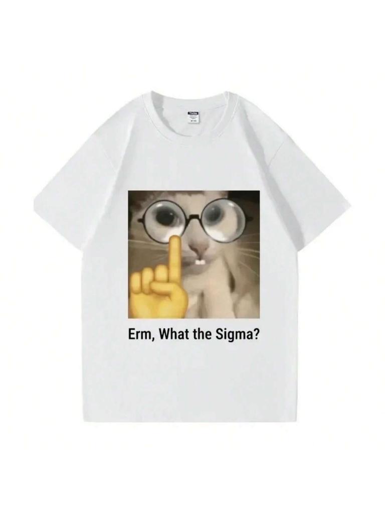 Erm Qu'est-Ce Que Sigma Printed T-Shirt Summer Women Casual Short Sleeves Streetwear T Shirt Tops Fashion Female Harajuku Tees