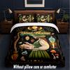 Forest Nature Theme Custom Text Or Name 3Pcs Bedding Set,1 Flat Sheet & 2 Pillowcases Personalized Home Bedding