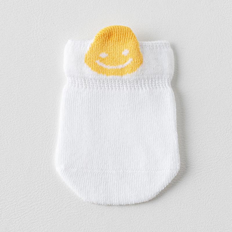 

Детские носки для пола Летний тонкий стиль Носки для младенцев и малышей Противоскользящие Милые мультяшные Бесшовные детские короткие носки one size белый