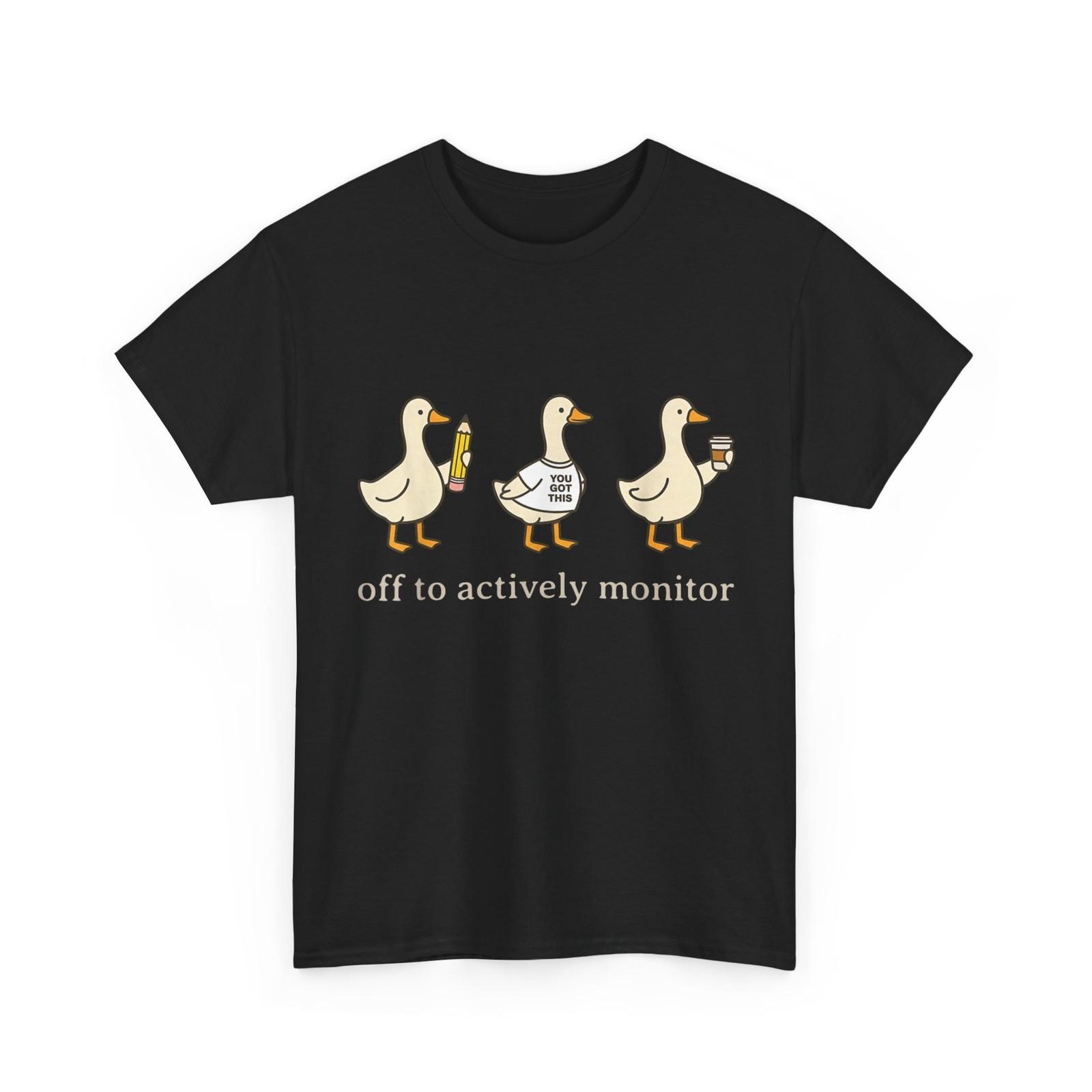Testing Day Shirt, Off to Actively Monitor Teacher Test Day Goose Shirt S