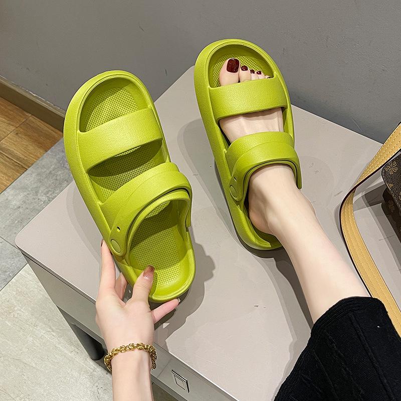 Sandalias de EVA con Doble Tira a Prueba de Olores y Suela Gruesa y Suave, Antideslizantes, para Uso en Casa y al Aire Libre