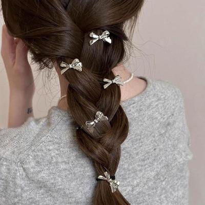 Metall Bogen Haarnadel Süße Cool Girl Kleine Pony Clip Seite Zubehör Clip Haarnadel Entenschnabel Clip C8Y1