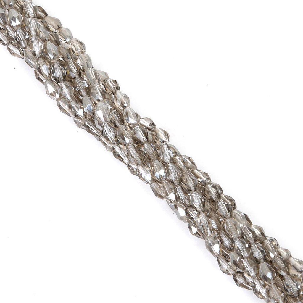 65pcs 4x6MM Teardrop Glass Beads for DIY Hairpins, Bracelets, Necklaces, and Earrings