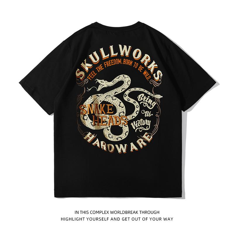 Armed Front SKULLWORKS, A Trendy Men's T-shirt with A Snake-shaped Design By Koji Oguri, A Passionate High School Student