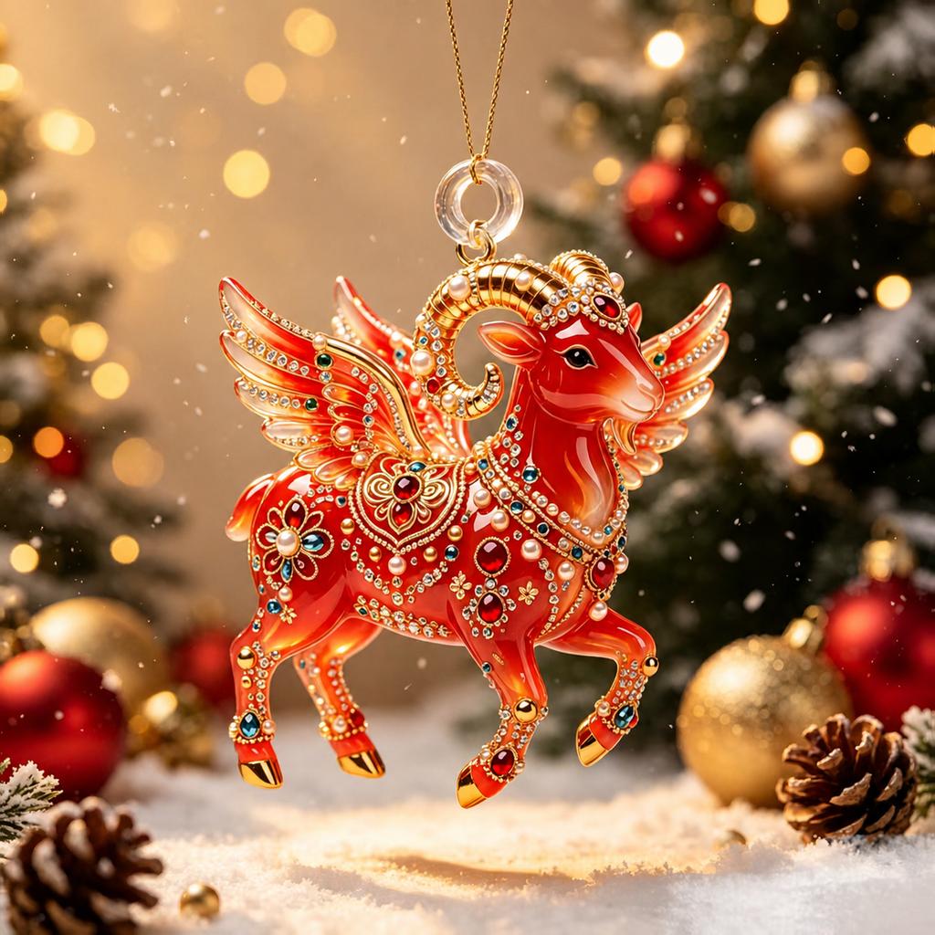2D Acrylic Christmas Reindeer Hanging Ornament Fashion Ornament for Car Backpack Holiday Decoration For Holiday Home