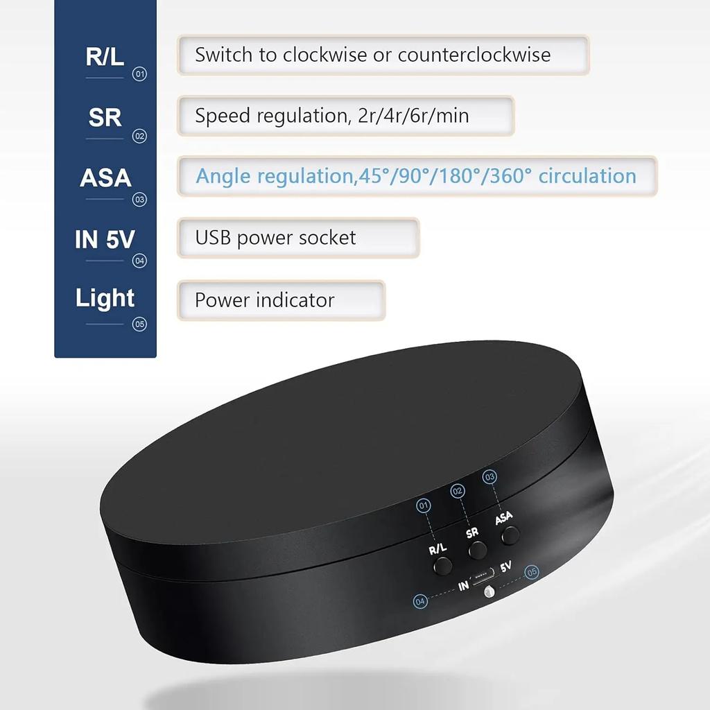 360 Grad Motorisierter Drehteller Ausstellungsständer mit USB-Stromkabel für Fotografieprodukte und Ausstellungen