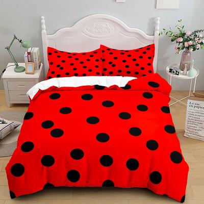 Fashion Stars Ladybug Insects Duvet Cover Set King Queen Double Full Twin Single Size Duvet Cover Pillow Case Bed Linen Set